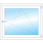 OKNA HNED Plastové okno 90x75 cm bílé otevíravé a sklopné pravé – Zboží Mobilmania