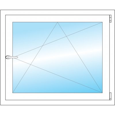 OKNA HNED Plastové okno 90x75 cm bílé otevíravé a sklopné pravé – Zboží Mobilmania