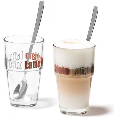 Leonardo SOLO sklenice se lžičkou na Latte Macchiato H12002 2 x 400 ml – Zboží Mobilmania