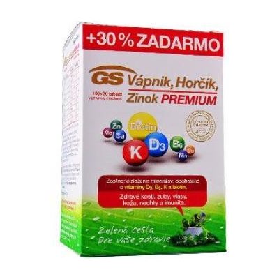 GS Vápník Hořčík Zinek Premium 100 tablet – Zboží Mobilmania