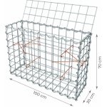 Gabionový koš s víkem 100 x 30 x 70 cm- oko sítě 10x10 cm – Zboží Mobilmania