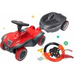BIG Set auto Next Bobby Car BIG červené+interaktívny zvukový volant a prívesný vozík56230-5 – Sleviste.cz