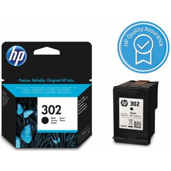 HP 302 originální inkoustová kazeta černá F6U66AE