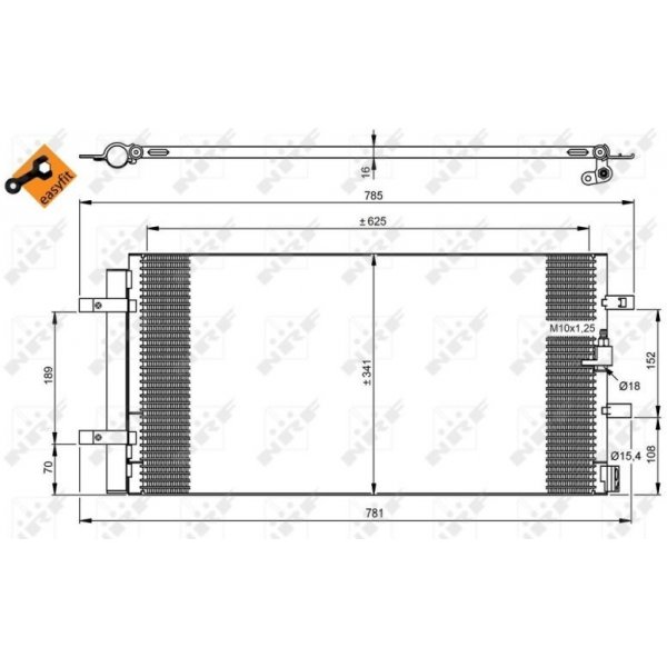 Klimatizace Kondenzátor, klimatizace NRF 350046