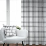 Ervi Bavlněný závěs - Elegantní bílé čtverce – Hledejceny.cz