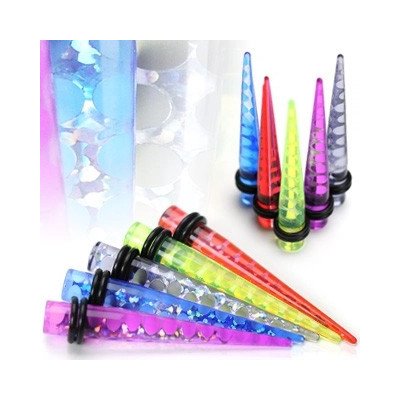 Šperky eshop roztahovák z UV akrylu SWIRL I1.24 fialová – Zboží Dáma