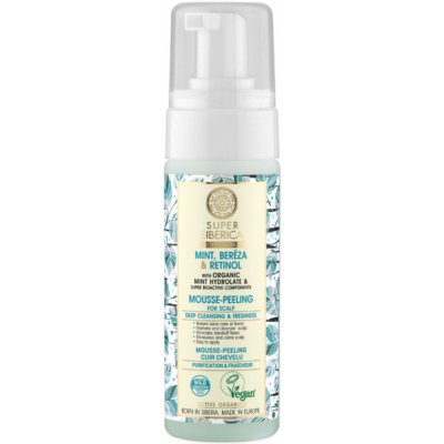 Natura Siberica Mint Bereza & Retinol pěnový peeling pro pokožku hlavy 170 ml – Hledejceny.cz