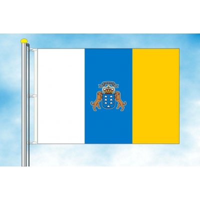 LIBEA, s.r.o. Kanárské ostrovy vlajka Rozměr: 100×150 cm, Uchycení: Karabiny na stožár – Hledejceny.cz
