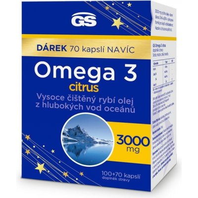 GS Omega 3 citrus 3000 mg 60 + 30 kapslí – Hledejceny.cz