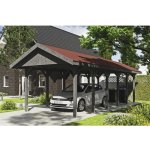 SKAN HOLZ Přístřešek na auto Wallgau 380 x 900 cm břidlicově šedý – Zbozi.Blesk.cz