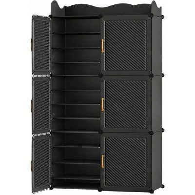 Hogler 3866 Variabilní regálový systém 6 modulů, 84 x 145 x 32 cm, černá – Zboží Mobilmania