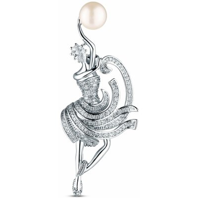 JwL Luxury Pearls Elegantní brož tanečnice s pravou perlou JL0875 – Zbozi.Blesk.cz