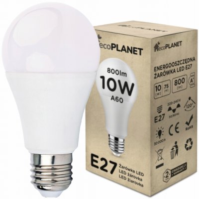 BERGE LED žárovka EcoPLANET E27 - 10W - 800Lm - neutrální bílá – Zbozi.Blesk.cz