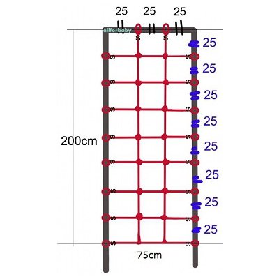 Lezecí síť 0,75 x 2m Červená – Hledejceny.cz