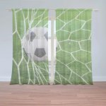 Záclony Fotbalový míč v bráně: 2 ks - 150x250 cm - Sablio – Hledejceny.cz