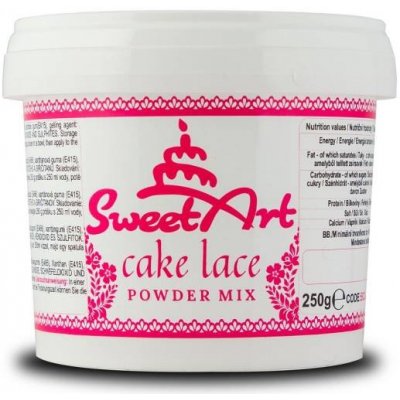 SweetArt hmota na jedlou krajku Cake Lace Powder 250 g – Zboží Mobilmania