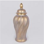 Eurolamp | Keramická dóza 40,8x17,5 cm zlatá/šedá | EU0525 – Hledejceny.cz