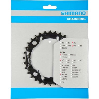 převodník 32z Shimano DEORE FC-M590 3x9 4 díry – Sleviste.cz