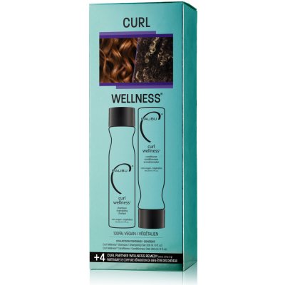 Malibu Curl Wellness Collection šampon 266 ml + kondicionér 266 ml + wellness sáčky 4 ks dárková sada