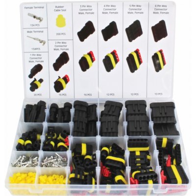 Elektrické konektory - štekry, voděodolné, sada 622 ks – Sleviste.cz