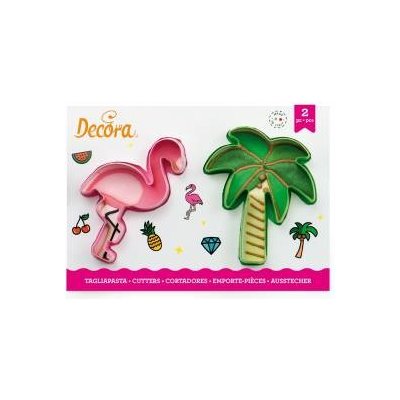 Plameňák a palma plastové vykrajovátko set 2 ks - Decora – Hledejceny.cz