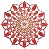 Dekorace Amadea dřevěná dekorace mandala červená 9 cm