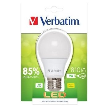 Verbatim LED žárovka E27 9W 810lm 60W typ A matná teplá bílá