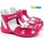 D-D-step svítící kožené sandály AC290-384 21 růžová – Zboží Dáma