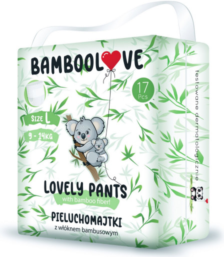 Bamboolove kalhotky jednorázové bambus L 9-14 kg 17 ks