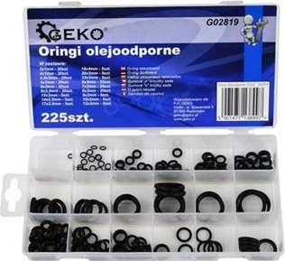 Sada O-kroužků odolných vůči oleji 225ks, Geko G02819