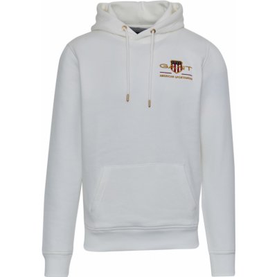 Gant MIKINA GANT MEDIUM ARCHIVE SHIELD HOODIE bílá – Zboží Mobilmania