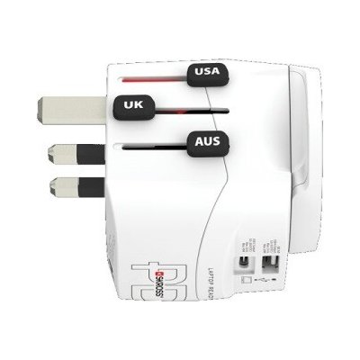 SKROSS cestovní adaptér PRO Light USB AC45PD - World, UK+USA+AUS/CN, univerzální, uzemněný, USB A+C 45W – Zboží Živě
