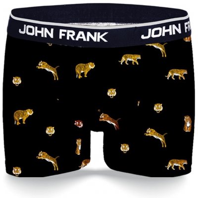 John Frank pánské boxerky JFBD347 TIGER černá