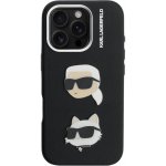 Karl Lagerfeld Grained K&CH Heads kryt pro iPhone 16 Pro - černý 57983125021 – Zboží Mobilmania
