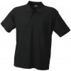 Pánské Tričko James & Nicholson pánská polokošile Polo-Piqué Pocket JN026 černá