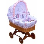 Scarlet Proutěný košík na miminko s boudičkou Pupis růžová – Zboží Dáma