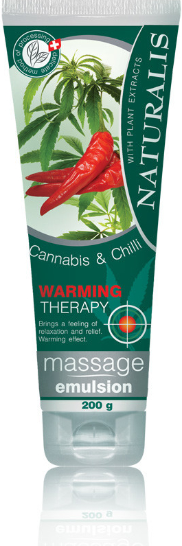 Naturalis masážní emulze Cannabis a chilli 200 ml