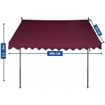Aga Teleskopická markýza 300x120 cm Vínová – Sleviste.cz