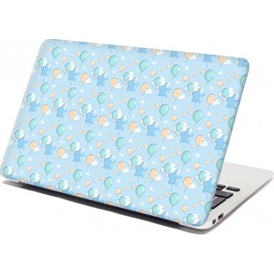 Sablio Samolepka na notebook Balónky a hvězdy - 38x26 cm – Zboží Živě