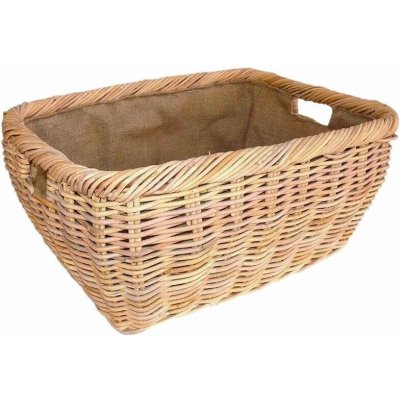 Košíkárna Koš na dřevo ratanový béžový 64x47 cm – Zboží Dáma