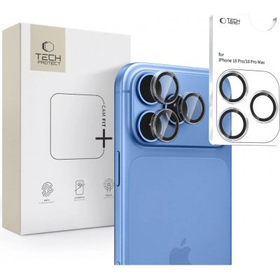 Tech-Protect Camring Fit+ ochrana fotoaparátu pro iPhone 18 Pro / 18 Pro Max - Čirá – Zboží Živě