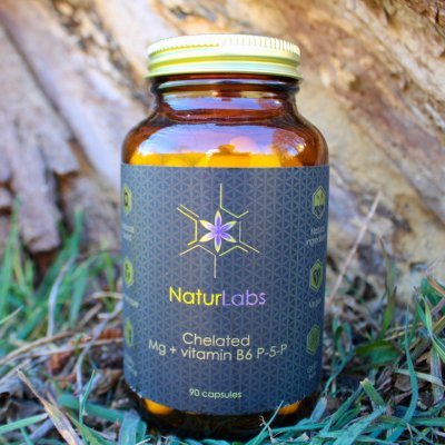 NaturLabs hořčík chelátový + vitamín B6 90 kapslí