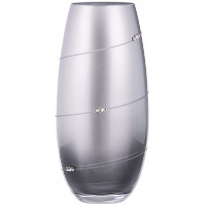 Diamante skleněná váza Silhouette City Barel Silver se Swarovski krystaly 25 cm – Sleviste.cz