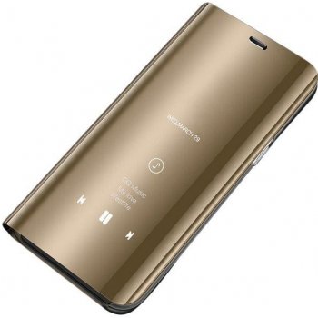 Pouzdro Beweare Clear View neoriginální Samsung Galaxy S10 - zlaté