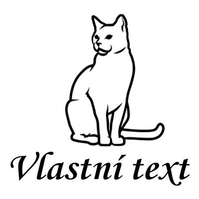 Nažehlovací nápis kočka, vlastní text Vzor: 1, Potisk: hnědá, Motiv: srdce – Zbozi.Blesk.cz