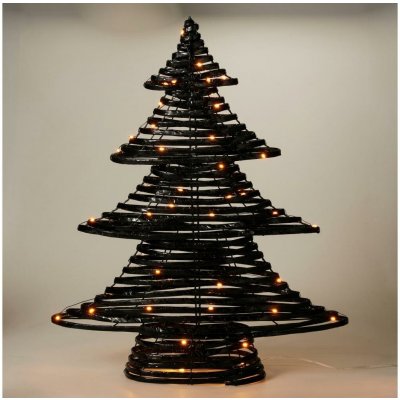 Koopman LED Vánoční dekorace 60xLED/3xAA 60 cm teplá bílá stromeček/černá AMZ142050 – Hledejceny.cz