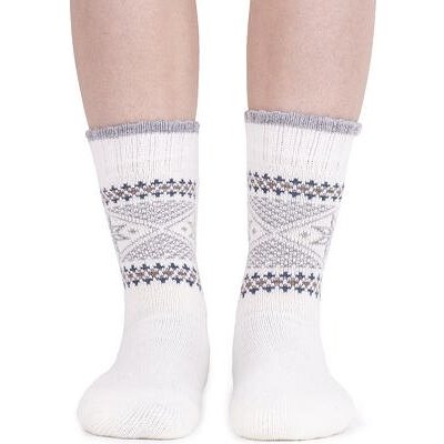 Ovčí ponožky Merino vločka bílá – Zboží Mobilmania