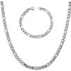 Impress Jewelry Sada z chirurgické oceli Figaro řetízek a náramek 161207173301-8