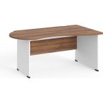 Lenza Rohový stůl Manager 160 x 100 cm, pravý, ořech warmia / bílá – Zboží Dáma