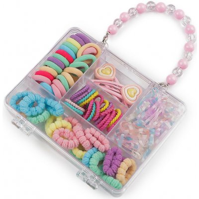 Prima-obchod Mini gumičky a sponky do vlasů v boxu, barva 1 mix – Zboží Dáma